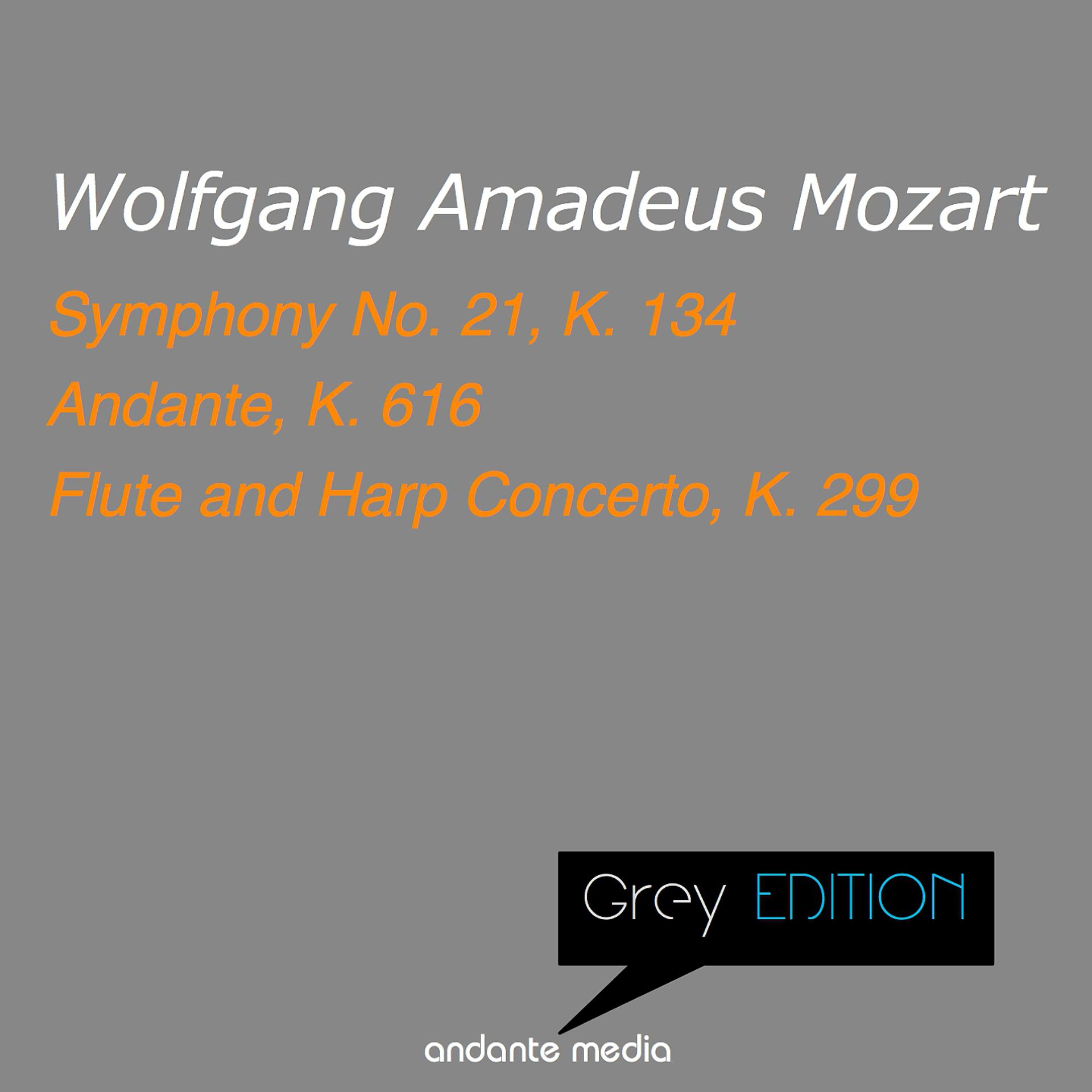 Постер альбома Grey Edition - Mozart: Symphony No. 21, K. 134 & Flute and Harp Concerto, K. 299
