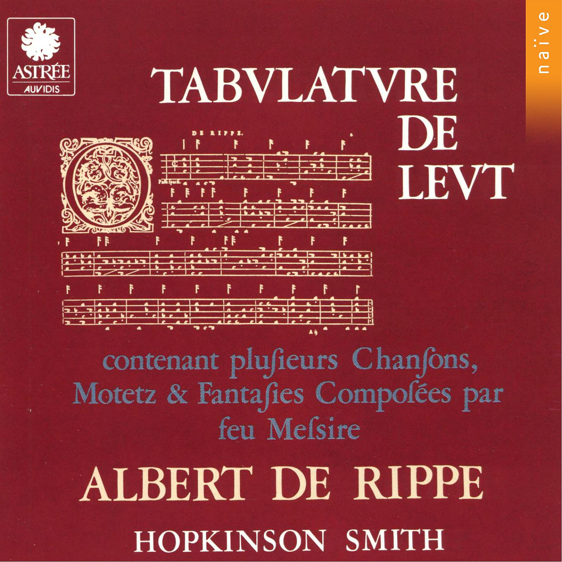 Постер альбома De Rippe: Tabulature de leut
