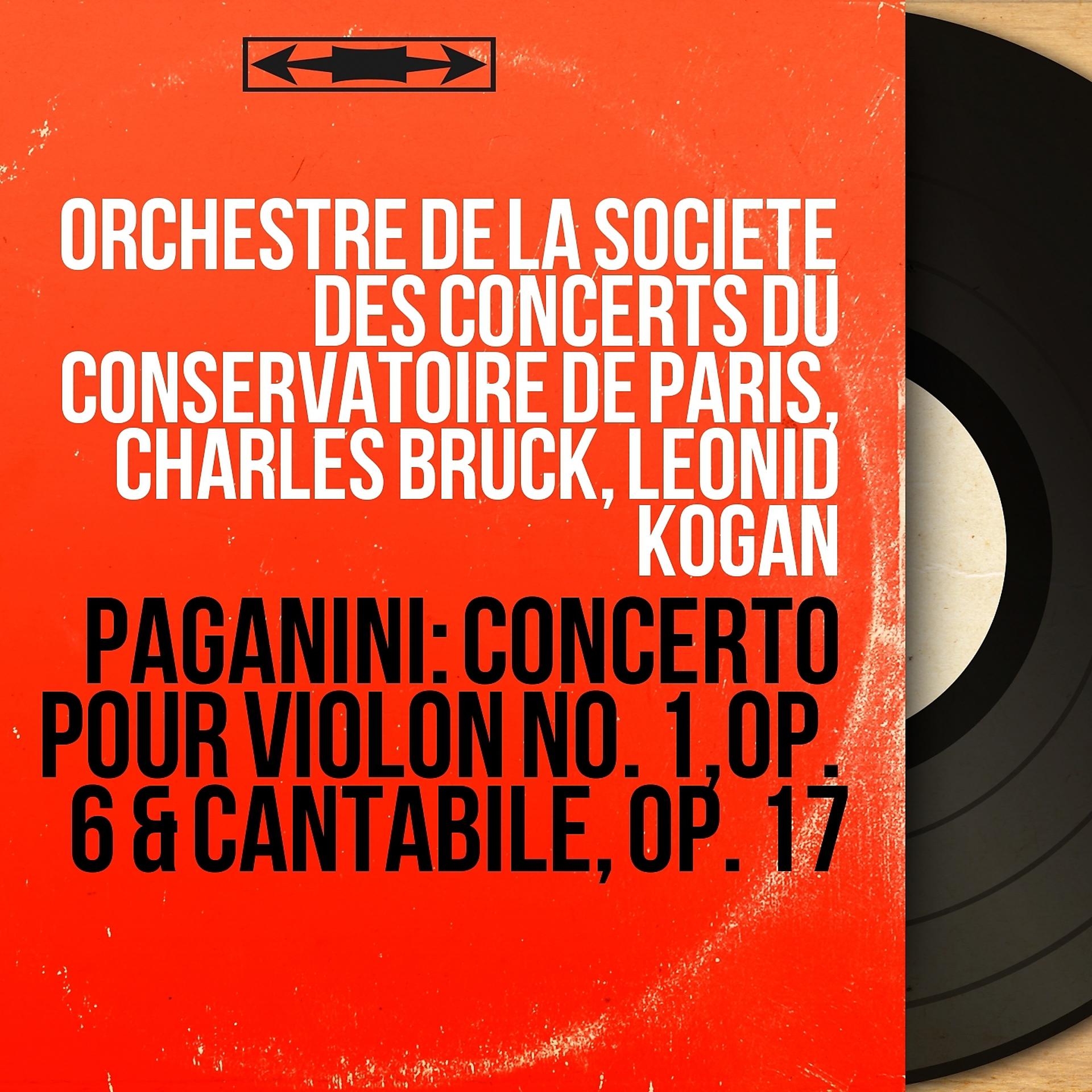 Постер альбома Paganini: Concerto pour violon No. 1, Op. 6 & Cantabile, Op. 17