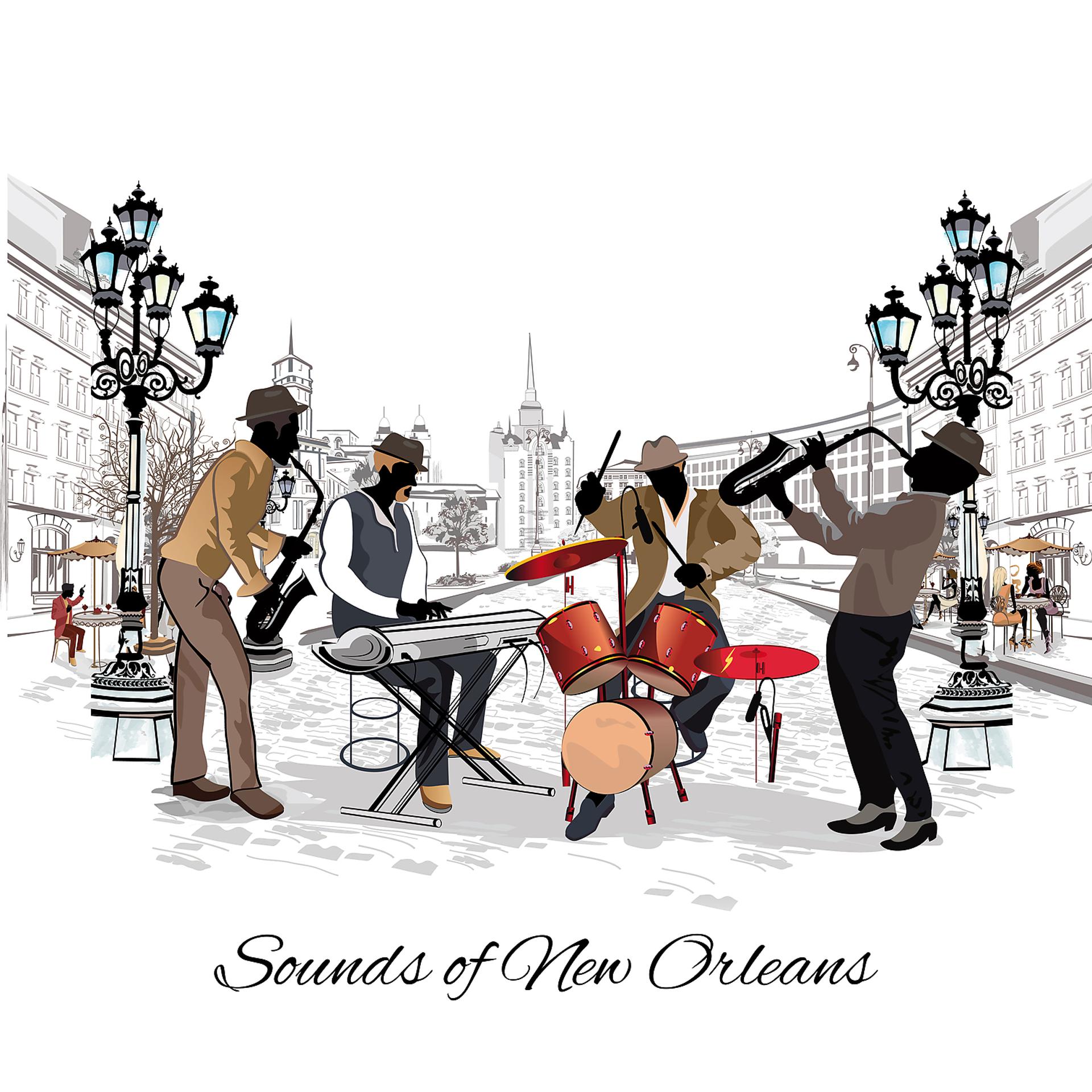 Постер альбома Sounds of New Orleans: Top 100, Best Instrumental Dixieland Jazz Music, Original Band, Easy Listening