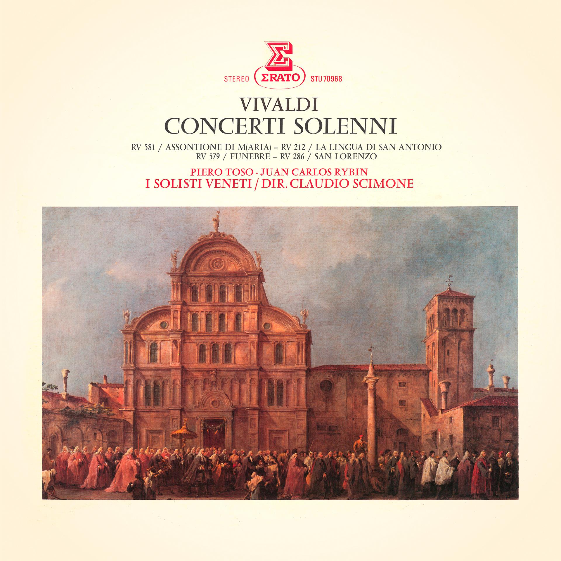 Постер альбома Vivaldi: Concerti solenni, RV 212, 286, 556, 579 & 581